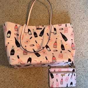 Large Kate Spade Champagne Brunch Tote